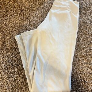 Lululemon Athletica White Ribbed Flare Leggings